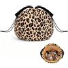 Cantustime Porta Trucchi Donna Ragazza Bambina, Regali Divertenti Pochette Trousse Trucchi, Beauty Case da Viaggio, Gatto Gadget Utili Originali, Idee Regalo Compleanno Natale per Donna Mamma - Stampa leopardata