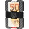 KNOXCARD Porta Carte di Credito in Fibra di Carbonio - RFID Portafoglio Minimalista - Fermasoldi (Nero e Rosso)
