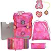 DerDieDas ErgoFlex Easy - Set di 5 zaini per la scuola, colore: Roses, Roses, Set per la scuola