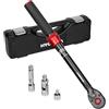 HYCHIKA BETTER TOOLS FOR BETTER LIFE HYCHIKA Chiave Dinamometrica 3/8 di Pollice, 10-60Nm, Precisione ±2%, 72 Denti, Kit Dinamometrica con Adattatore da 3/8 a 1/4, Giunto Card, Barra di Prolunga per Auto, Moto, Bici, Lavori Meccanici