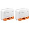 SONOFF ZBMINIL2 ZigBee Interruttore wireless (non richiede filo neutro), interruttore intelligente ZigBee a 2 vie,2 Pack, compatibile con Google Home, HA, richiede hub gateway ZigBee 3.0, 6A/1440W