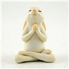 Top Collection - Statuina in Miniatura a Forma di Coniglietto Seduto nella Posizione di Yoga del Namaste, per Decorazione di Un terrario o creazione di Un Giardino delle Fate, Misura Piccola