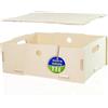 clipfritz - Scatola portaoggetti con coperchio (29x39x14cm) Scatola in legno impilabile e trasportabile per riporre articoli da ufficio, libri, documenti, giocattoli, accessori per il bricolage