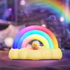 ICARER FAMILY Luce notturna arcobaleno per bambini, ricaricabile tramite USB, lampada LED per bambini, con controllo touch e timer, carina e sicura per la cameretta dei bambini, decorazione per la cameretta dei