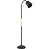 BEL AIR HOME - Lampada da Terra SWEDEN | Stile Nordico con Dettagli in Legno | Braccio Orientabile per Lettura | Altezza Regolabile 150 cm | Portalampada E27 | Versatile
