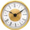 PATIKIL 80mm Inserto per Orologio al Quarzo, Orologio Miniatura con Movimento al Quarzo Rotondo Mini Orologio Numeri Romani Adatto 75mm/3 Dia Foro per Sostituzione, Tono Oro, Stile 15