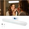 Collazoey Lampada Specchio Bagno, Luci Per Specchio Da Trucco Con Luci LED a 4000mAH Batteria, Girevole Staccabile 360° Specchiera Trucco, Tre temperature di colore, USB-C, per muro, specchio bagno