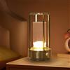 MEKOTRIN Lampada Da Tavolo, 3 Colori Dimmerabile Luci Da Comodino Senza Fili, Piccola Lampada Romantica Ricaricabile, Lampada Da Comodino Decorativa Per Soggiorno, Bagno (Argento)