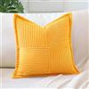Artscope 1 Pezzi Federe per Cuscini in Velluto a Coste Copricuscini Geometrico Decorativo per Domestica Soggiorno Camera da Letto Divano 60x60cm, Giallo