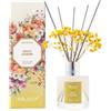Airkeep Profumatore per Ambienti White Jasmine, Profumatore per Ambienti con 8 Bastoncini di Fragranza, Diffusore di Fragranze per Bagno, Appartamento, Decorazione Della Casa, 100ml