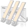JVURICE Lampada da armadio con sensore di movimento, illuminazione a LED per armadio, 20 cm (calda, 3 pacchetti)
