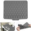 Vicloon Tappetino Scolapiatti in Silicone, Tappetino per Lavello Cucina 40x30, Pieghevole, Tappetino Antiscivolo per Scolapiatti per Lavello, Tovaglietta, per Bancone della Cucina, Lavello, Grigio