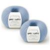 Kalapanta Gomitoli Mohair e Seta per lavoro a maglia, Lana Gatto Linea Luxury Silk Mohair, 50 gr., 424 mt, (Azzurro - 7264, 2)