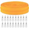 Sawoake Cerniere a Spirale in Nylon #5 a Metro Sfuse 9,14 m con 20 Cursori per Cerniera per Cucito Fai-da-Te Sartoria Artigianato Borse Indumenti Tessuti per la Casa…(Giallo Miele)