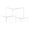 Digiele Alzate per Buffet Trasparente, 3pcs Rialzi per Buffet, Vassoio da Portata Scatole Espositive in Acrilico, Supporto Dessert Forma di Cubo per Cupcake, Brunch, Dessert, Collezionabili e Gioielli