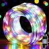 Meision Catena luminosa per esterni, 30 m, 300 LED, catena luminosa interna con spina con 8 modalità + timer 6/18, tubo luminoso esterno, decorazione natalizia, 31 V, per feste, balcone, multicolore