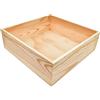 Anktily 1 confezione di scatole di stoccaggio in legno grezzo, organizer quadrato da 25 x 25 x 8 cm - Contenitore in legno naturale rustico per la decorazione di casa, ufficio e location