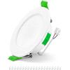 Bojim Faretti LED da Incasso per Cartongesso, 5W 400LM Faretto LED Interno Ultra Slim, Bianco Caldo 2700K Luce Naturale 4000K Bianca Fredda 6000K, IP44 per Bagno Cucina, Foro 68mm - 80mm, Set di 20