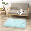 Teppich Wölkchen Tappeto in Pelle D'agnello, Imitazione Della Pelliccia - Soggiorno Camera Da Letto - Tappeto Da Letto Lavabile, Cuscino Di Seduta, Pelliccia Per Sedia, Divano - Verde Menta - 60x90 cm Rettangolo