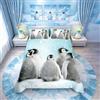 Homemissing - Set di biancheria da letto con copripiumino e federe, motivo: simpatico pinguino, set di biancheria da letto con simpatici animali, per bambini e adulti, motivo: pinguino carino