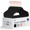 Blumtal Grucce Appendiabiti in Velluto, Grucce Vellutate, Grucce Salvaspazio nell'Armadio, Appendini Salvaspazio con Gancio Rotante 360°, Stampelle Armadio per Pantaloni, Rosa, 50 Pezzi