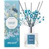 Airkeep Profumatore per Ambienti OCEAN MIST & SEA SALT, Profumatore per Ambienti con 8 Bastoncini di Fragranza, Diffusore di Fragranze per Bagno, Appartamento, Decorazione Della Casa, 100ml