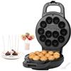 SugarWhisk Flip Cake Pop Maker, realizza 12 Cake Pops di dimensioni 12 x 1,4 cm, accessori per Cake Pops, macchina per snack, rivestimento ceramico, ricetta e pennello inclusi, colore grafite.