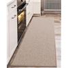 COLOR&GEOMETRY Tappeto Cucina Antiscivolo Lavabile, 43,5 x 150 cm Passatoia Cucina Assorbente Resistente alle Macchie per Cucina, Sala da Pranzo, Lavanderia e Corridoio, Beige