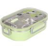 TOPINCN 304 In Acciaio Inox Lunch Box Scomparto Fodera Isolamento Termico Lunch Box Illustrazione Stile Contenitore A Prova di Perdite per Studenti Bambini Cactus verde trasparente