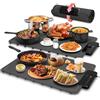 ZAPLIT 2PCS Tappetino Scaldavivande ZAPLIT Piastra Riscaldante Elettrica in Silicone per Alimenti | 6 Livelli di Temperatura (40-100°C), Timer e Sicurezza Bambini | Tappetino Termico Portatile per Buffet
