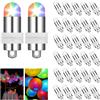 AUAUY Mini LED Palloncini Luci, 30 Pezzi Luce per Lanterna di Carta, Luce Notturna Impermeabile a Batteria per Compleanno Halloween Decorazione Matrimonio Natale Capodanno Festa Prato (Colorato)