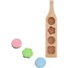 Beufee Stampi per Biscotti in Legno per La Cottura, Stampi per Torte Lunari Stampo Biscotti per Pasticceria Tradizionali Cinesi Stampo per Torta Di Luna a Pressione a Mano, Strumenti per Mooncake(02)