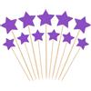 PATIKIL Ornamento per Cupcake a Forma di Stellina, 50Pz Decorazioni per Torte di Compleanno, per Matrimonio, Fidanzamento, Addio Al Nubilato, Forniture per Feste, Viola
