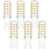 Morotty Lampadina g9 Led Luce Calda 2700K, 5W Equivalente Alogena 50W, Lampade LED Attacco G9, 300Lumen, Base in ceramica, Non Dimmerabile, per Soggiorni, Corridoi, Camere da Letto, 6 Pezzi