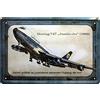 WOGEKA ART Targa in lamiera, 20 x 30 cm con Boeing 747 Jumbo Jet 1969 Lufthansa