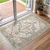 BEIMO Tappeto Salotto Pelo Corto Vintage, Tappeto Camera Da Letto, Tappeti Cucina Antiscivolo Lavabile, Tappeti Persiano per Ingresso, Soggiorno, Sala, Beige, 60x90cm