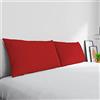 Italian Bed Linen Coppia Federe Max Color 100% cotone, Made in Italy, 50x80 cm con patella interna, Tinta Unita - ROSSO