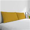 Italian Bed Linen Coppia Federe Max Color 100% cotone, Made in Italy, 50x80 cm con patella interna, Tinta Unita - SENAPE