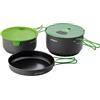 Optimus Terra Camp 4 Cooking Set - Set di pentole da esterno 7 pezzi con scambiatore di calore, Thermobag e rivestimento antiaderente | Per 2-4 persone | 1160 g | Ø233×136 mm