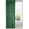 Eurofirany Velvet Super Soft Curtain with Tape Top - 1 Panel, Room Darkening Window Treartment, Drapes for Bedroom, Kitchen, Living Room, 140x270 cm, Verde