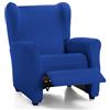 ECOMMERC3 | Copripoltrona reclinabile trapuntata ultra-aderente - Copripoltrona reclinabile elasticizzata colorata Blu elettrico - 100% prodotto in Spagna