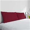 Italian Bed Linen Coppia Federe Max Color 100% cotone, Made in Italy, 50x80 cm con patella interna, Tinta Unita - BORDEAUX