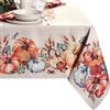 Threadmade Elrene Home Fashions - Tovaglia rettangolare con motivo botanico e zucca, 152,4 x 213,4 cm