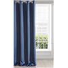 Eurofirany LOGAN Tenda Oscurante Extra Lunga - 1 Unità, Occhielli, Blocco della Luce, Oscuramento della Stanza, Camera da Letto, Soggiorno, 140x270 cm, Blu Scuro