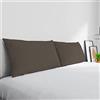 Italian Bed Linen Coppia Federe Max Color 100% cotone, Made in Italy, 50x80 cm con patella interna, Tinta Unita - MARRONE