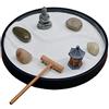 Nature's Mark Mini meditazione Zen Garden Table Decor Kit con base sagomata (rotondo 6x6 B)