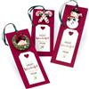Mopec 5 x 13 x 1,5 cm NZA1 Confezione di 12 magneti Pit & Pita Natale con Punto di Libro, Multicolore