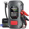 HDJFLU 7500A con compressore d'aria da 180PSI, ricarica rapida da 65W, batteria portatile per auto da 24000mAh, gonfiatore di pneumatici da 12V (per benzina e diesel fino a 10L), luce LED