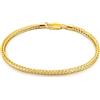 Dankadi Bracciale Chopin sottile larghezza 2 mm in 925 argento, catena a maglia fine con drago chiusura stile Punk Hip Pop Serpente dorato, regalo gioielli festa di compleanno per uomo donna, 7.5