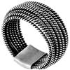 81stgeneration Anello Donna Argento Fine 999 Tribal Karen Hill Largo Tribale Multi-Banda Corda